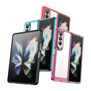 Cas de téléphone pour Samsung Z Fold 6 5 4 3 5G coloré coloré de la coque en blindage à l'amortisseur