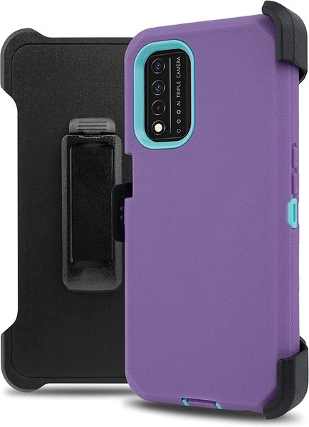 Étuis de téléphone portable pour T-Mobile RevvL 6X Pro pour OnePlus Nord N300 N200 5G avec clip de ceinture anti-chute robuste et résistant aux chocs, housse de protection pour défenseur