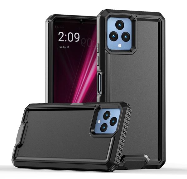 Estuches para teléfonos para T-Mobile Revvl 6 PRO con 4 esquinas reforzadas TPU PC Protección reforzada multicapa Cubierta resistente a rayones y huellas dactilares