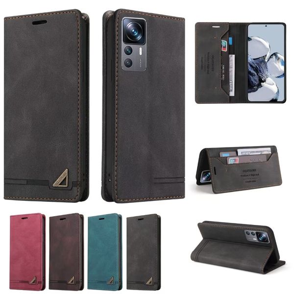 Fundas de teléfono para Xiaomi 12 12T 11T POCO M4 X4 Redmi K50 Note 11 10C Pro Ultra 4G 5G Cartera de cuero Retro TPU