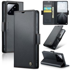 Étuis de téléphone pour Xiaomi 14 13T POCO X5 M6 13C Redmi Note 13 Pro Plus 4G 5G portefeuille blocage RFID en cuir PU CaseMe 023 étui antivol