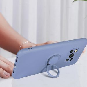 Telefoonhoesjes voor Xiaomi Vloeibare Siliconen Schede Boor X3, NFC, MI 11, 10T Pro, 10Lite, Redmi Note 9S, 9Pro zachte schaal met ring