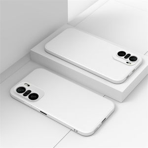 Telefoongevallen voor Xiaomi Redmi Note 10 9PRO 10S 8 Vierkante Vloeistof Siliconen POCO F3 X3 PRO 10 T 11 Lite Soft Cover