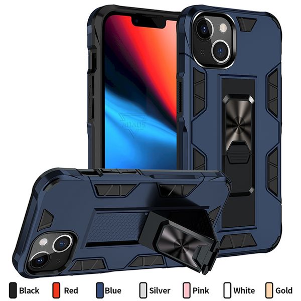 Coques de téléphone Kickstand Back Cover Holder Protector pour iPhone13 12 pro max mini 11 Xs XR 6 7 8 plus Samsung S20 Ultra S10 A01 A20S