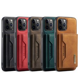 Telefoonhaken M2 is voor iPhone Mini 13PRO 12 Pro 12Pro 11 11PRO X XS MAX XR Multifunctionele Kaart Gevallen Lederen Sterke Magnetische Paar Zuigportefeuille Case