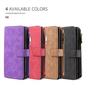 Estuches para teléfonos adecuados para Apple 5 6 7 8 11 12 13 Pro x xs max iPhone13Pro funda de cuero con billetera multifunción