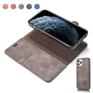 Étuis de téléphone amovibles avec boucle magnétique Flip Card Slot Wallet Stand Housse en cuir pour iPhone15 14 13 12 Mini 11 pro max xs SamsungS23Ultra S22 S21Plus NOTE10