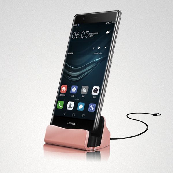 Chargeurs de téléphone Sync Micro USB Station de charge de données Station d'accueil pour téléphone portable Chargeur de bureau Câble magnétique de type C pour Samsung S20 S10 Plus Xiaomi Huawei Smartphone