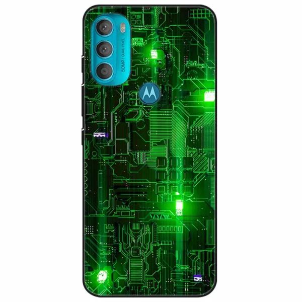 Couverture de téléphone pour Moto G71 5G Case G51 5G Wolf Cat TPU Silicone Black Cas pour Motorola Moto G51 5G Cas G 71 CAPA protectrice