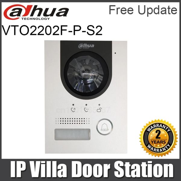 Téléphone Dahua Doorbell Poe VTO2202FPS2 2WIRE IP VILLA DOOR Station de téléphone mobile Application de téléphone mobile Déverrouiller la porte à distance téléphonique pour smartphone