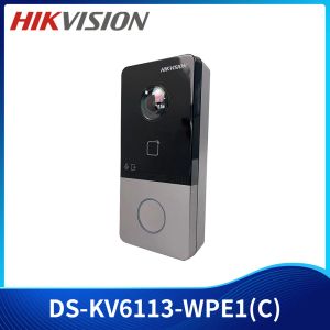 Teléfono Hik Smart Home Toulebell IP Poe, estación de puertas Wifi, puerta de puertas, desbloqueo de video intercomunicador DSKV6113WPE1 (c) Deurbel