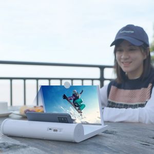 Telefoonhouders 12-inch uittrekbare Bluetooth-audioschermversterker voor mobiele telefoons ultraheldere lensversterking voor telefoonhouders