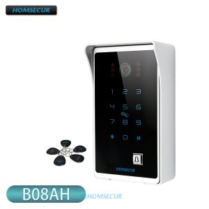 Téléphone HomSecur 1.3MP 4 Wire Door Doorbell Camera Unit IP65 Mot de passe RFID Déverrouille pour la série HDK Système d'interphone de porte vidéo AHD Téléphone