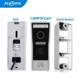 Téléphone Jéatone 1.0MP / IP VIDEO PORTE TÉLÉPHONE ALUMINUM PORTE DE PORTE DE PORTE HAUTE RÉSOLUTION À l'extérieur du panneau d'appel de porte IP65 IP65 IP65