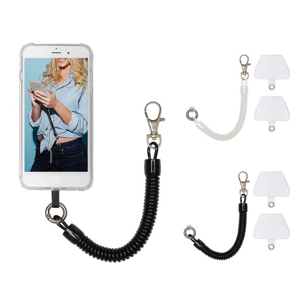 Téléphone Lanyard Tether avec Patch Universal Stretchy Lasso Stracles et Anchor de cas de téléphone pour le cyclisme de randonnée en plein air anti-délai