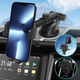 Telefoonbevestiging voor auto Strong Suction Cup 3 In 1 Mount Dashboard WindsHield Vent Universal Holder compatibel met alle smartphones 2022 opgewaardeerd