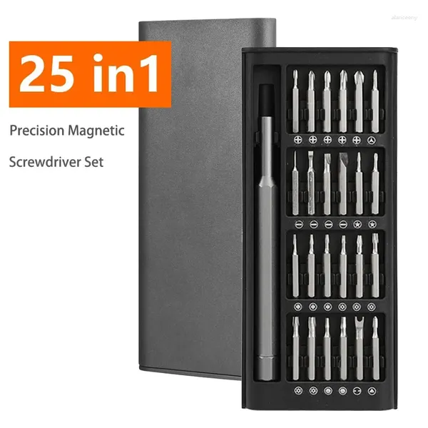 Jeu de tournevis de réparation de téléphone PC 25 en 1, Kit professionnel manuel magnétique, outil multifonctionnel fait à la main, embouts de précision, outils manuels