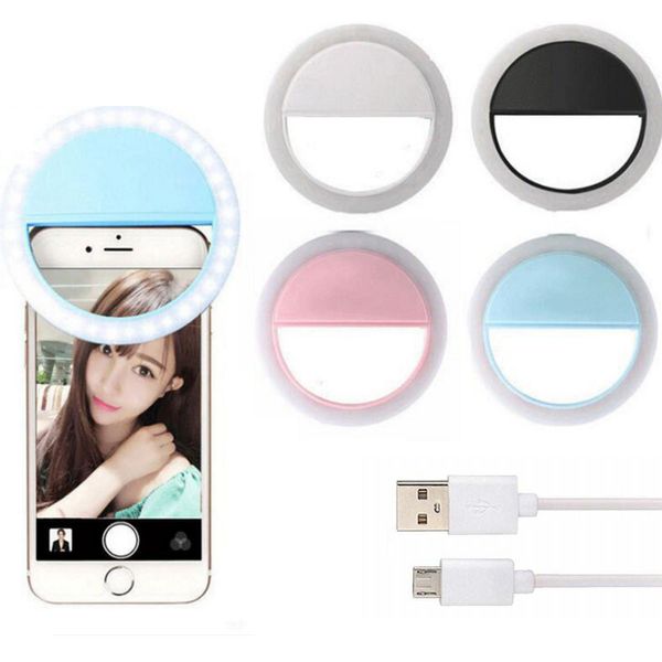 Accesorios para fotografía de teléfono, anillo de luz LED USB para Selfie, mejora de fotografía portátil para teléfono inteligente, luces de relleno para ordenador