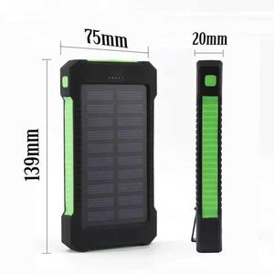 Phone Power Cell Livraison gratuite 200000mAh Top Solar Bank Termroproping Emergency Charger externe Powerbank pour Mi iPhone LED SOS Light 2445