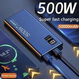 Téléphone Power Cell Bank 50000mAh 500W Dual Port Super Fast Charging Portable External Battery Charger pour iPhone Huawei Samsung 2445