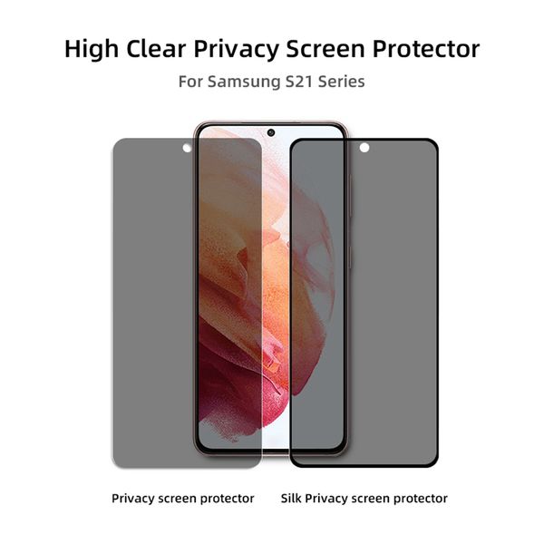 Protecteur d'écran de confidentialité du téléphone pour Samsung Galaxy Models A55 A35 A25 A15 A05 A05S S23FE A54 A34 A24 A14 A04 A73 A53 A33 A23 A13 5G COUVERTURE FULLE MIRMOR TEMPER