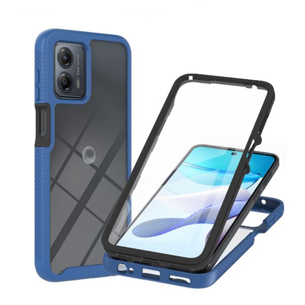 Coque de téléphone en silicone mat 360 Protection complète – Robuste, durable, résistant aux chocs, protection contre les chutes, coque de téléphone portable en TPU pour Motorola Moto-G Moto G9 Play-E7 Plus