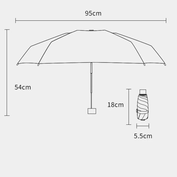 Téléphone Mini Pocket Femme's Umbrella Male Man Ultralight Rain Sun Sun Girls Anti UV Portable pliing Umbrella Parasol