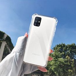 Téléphone Soft Case pour Samsung Galaxy M51 Transparent pour Sumsung M 51 6.7 "SM515F Protection de la coque anti-rayage à l'épreuve des chocs