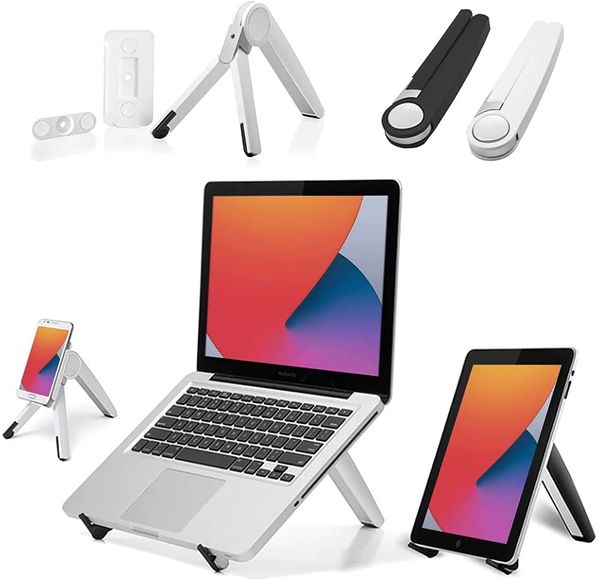 Support pour téléphone, tablette et ordinateur portable Support ergonomique multi-angle Support pour ordinateur portable pliable pour ordinateur portable Supporte les ordinateurs portables de 10 à 15,6