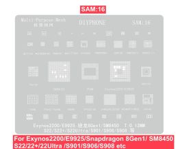 PhoneFix BGA Rebractive Rebractive SAM1-17 pour Samsung A / C Full Range Exynos CPU CHIPS