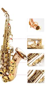 Bronze phosphoreux original France 54 structure un-à-un clé B flexion saxophone aigu clé plaquée or professionnel saxo soprano