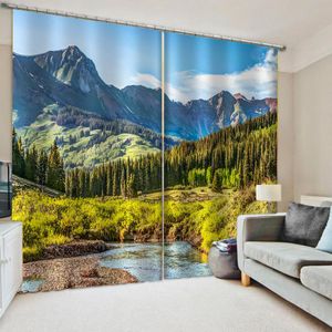 Photo 3d nature paysage paysage rideaux 3D imprimé imperméable rideau de douche décor à la maison