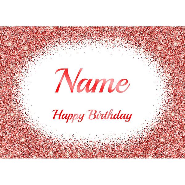 Photo telón de fondo rosa negro dorado plateado plateado fiesta de cumpleaños nombre personalizado póster de fotografía de bebé decoración aniversario