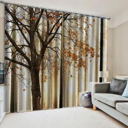 Photo rideaux occultants rideaux 3D pour salon chambre bureau hôtel maison arbre forestier rideaux 3d
