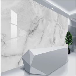 Photo Gris Mármol Wallpapers Fondo de pantalla de Murales 3D para la sala de estar Ventana Mural Papel pintado