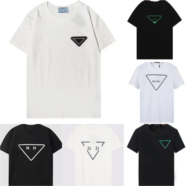 2023 Mens fashion t shirt Designers Men Clothing black white tees Short Sleeve women's casual Hip Hop Streetwear prada tshirts