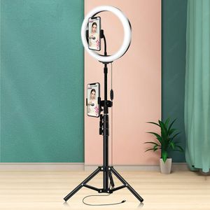 Photo Studio RingLight Kit de diffusion en direct pour TikTok YouTube Selfie Vlog Vidéo Éclairage photographique Téléphone Ring Light avec trépied