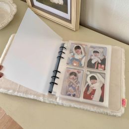 Photocard Holder Plush Kpop Album pour cartes Binder A6 Collectez le livre Fluffy Idol Poca Supplies mignonne photo Kawaii Organisateur