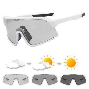 Lunettes de soleil de sport photochromiques VTT Hommes Femmes Lunettes polarisées Uv400 Lunettes Runing Pêche Cyclisme Route Lunettes de vélo 230920