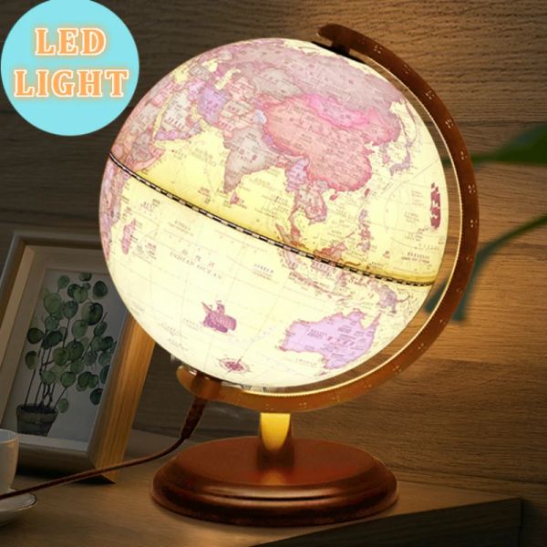 Photographie 20 / 25cm Map de la LED Retro LED du monde de la terre