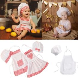 Photographie bébé chef tablier chapeau bébé enfants cuisinier costume nouveau-né photographie accessoire