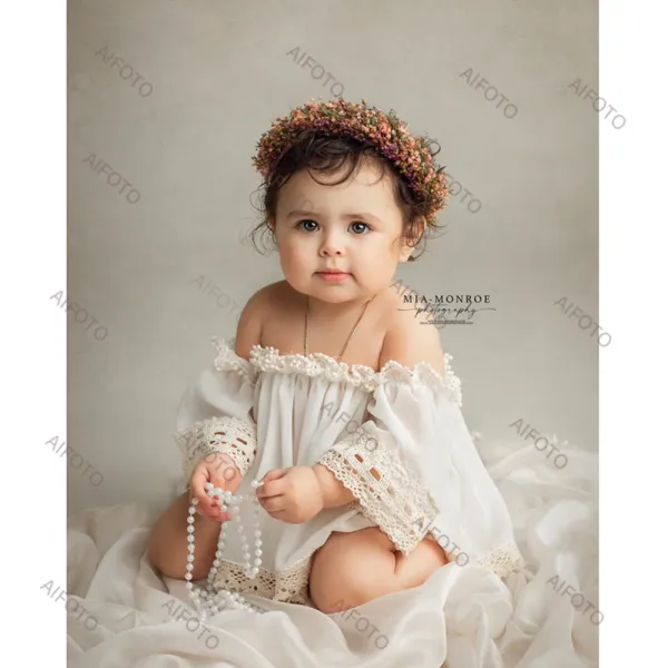 Photographie Baby Girl Vêtements Nouveau-né Photographie Robe robe sans brete