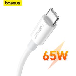 Photographie BaseUS Supervooc PD65W USB To Tap Type C Cables 6.5A Câble de données de téléphone intelligent à charge rapide pour Oppo Realme One Plus Xiaomi Charger