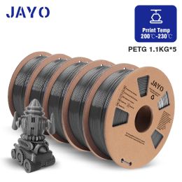 Fotografie Jayo PLA Meta/ABS/PETG/Silk/PLA Filament 1,75 mm 5rolls 3D -printer 100% geen bubbel voor FDM DIY Gift Materiaal Snelle verzending