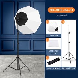 Kit de boîte à lumière octogonale Portable pour photographie, 70W, lumière LED, luminosité, Flash, parapluie avec support de 2M, accessoires de Studio Photo