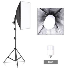 Fotografie Softbox verlichtingskits 50x70cm Professionele continu lichtsysteem zachte doos voor fotostudioapparatuur