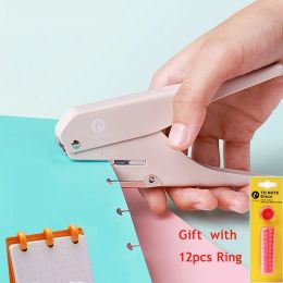 Photographie T Trou de champignon Punch Punch Paper Cutter Tool Diy Loseleaf Scrapbook Hole Puncher Bureau de bureau