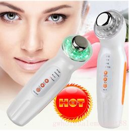 Gezichtsmassager foton verjonging kleur led licht 3MHz ultrasone huid gezichtsmassage anti -leeftijd #r410