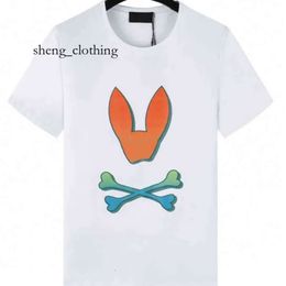 Physcho Bunny Rabbit Brand T-shirts Skull Bunny Match Top Cotton O-Neck Sleeve Print Ghost Rabbit Polo Summer Tee Tee Designer Luxury Half Maneves 1968
