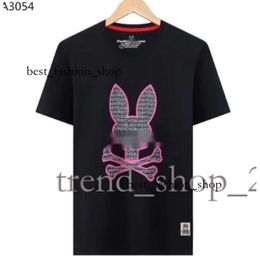 Physcho Bunny Rabbit Polo 24SS Top Quality T-shirt Designer Mens Mens Shirt Trendy Fashion Sleeve Tshirts Vêtements Streetwear Psychological Bunny Psyco Bunny 925